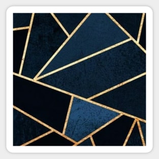 HowTo. Blue Gold Pattern Sticker